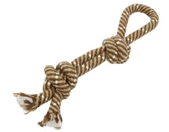 Adori Speeltouw Groot 2 Knopen - Hondenspeelgoed - 41 cm Beige Bruin