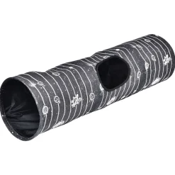 Adori Speeltunnel Saturnus - Kattenspeelgoed - 90x25 cm Grijs