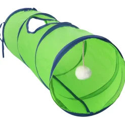 Adori Speeltunnel Voor De Kat - Kattenspeelgoed - Ø25x90 cm Groen Groen