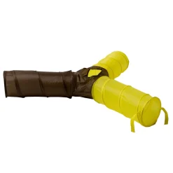 Adori Speeltunnel 3-Weg Konijn 18cm - Speelgoed - Ø18x50 cm Bruin Beige