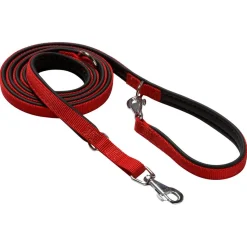 Adori Traininglijn Nylon Soft Rood&Zwart - Hondenriem