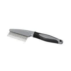 Adori Vachtkam Kort-Lang Softgrip - Hondenvachtkam - 22.5x4.5 cm Zwart Grijs