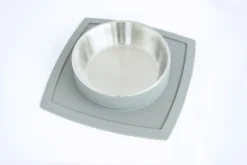 Adori Vacumatt Voerbak Enkel - Hondenvoerbak - Ø25.5x5 cm 900 ml Grijs