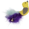 Adori Vogel Met Veren - Kattenspeelgoed - 6x4 cm Multi-Color