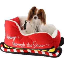 Adori Xmas Arreslee Plush - Hondenmand - 55x45x27 cm Rood