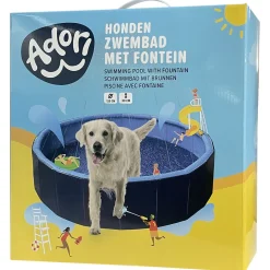 Adori Zwembad Met Fontein Blauw - Hondenspeelgoed