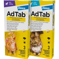 Adtab Kauwtablet Voor Katten - Anti vlooien en tekenmiddel - 3 tab