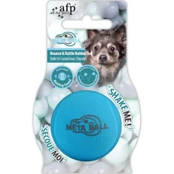 All For Paws Bounce & Rattle Ball - Hondenspeelgoed - Ø6.3 cm Blauw