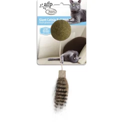 All For Paws Classic Comfort Catnip Bal Met Staart - Kattenspeelgoed - 22x5x5 cm Multi-Color