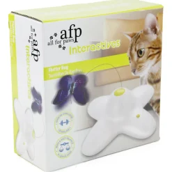 All For Paws Interactive Flutterbug - Kattenspeelgoed - 20x20x8.5 cm 380 g Wit