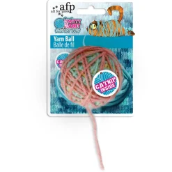 All For Paws Knotty Habit Yarn Ball - Kattenspeelgoed - 10x5x5 cm Lichtroze