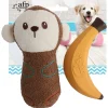 All For Paws Little Buddy Happy Monkey - Hondenspeelgoed - Bruin Geel
