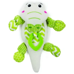All For Paws Little Buddy Comforting Gator - Hondenspeelgoed - 40x25x4 cm Groen
