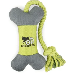 All For Paws Outdoor Ballistic Bone - Hondenspeelgoed - 64 cm Oranje Groen