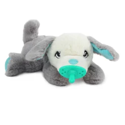 All For Paws Puppy Speelgoed Heartbeat & Warm Pacifier Buddy - Hondenspeelgoed - Grijs