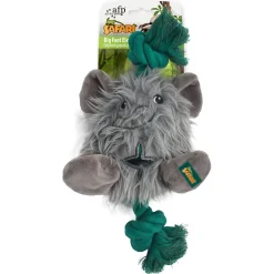 All For Paws Safari Big Foot Elephant - Hondenspeelgoed - 31 cm Grijs