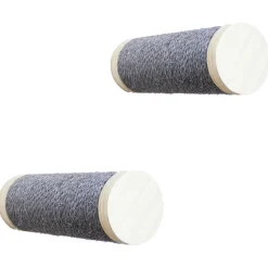 All For Paws Skywalk - Large Step Post Playground - 2 Pack - Wandkrabpaal - 23x12.5x28 cm Grijs