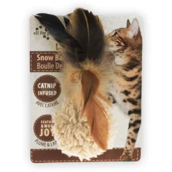 All For Paws Snow Ball - Kattenspeelgoed - 5x5x3 cm Assorti Wit