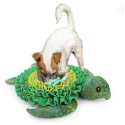 All For Paws Snuffelmat Schildpad Chillie - Hondenspeelgoed - 53x47x10 cm Groen Bruin