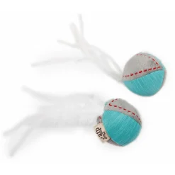 All For Paws Speeltje Bal Met Veren - Kattenspeelgoed - 16x5x4.5 cm Assorti