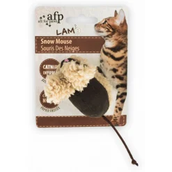 All For Paws Speeltje Sneeuw Muis - Kattenspeelgoed - 5x5x3 cm Assorti