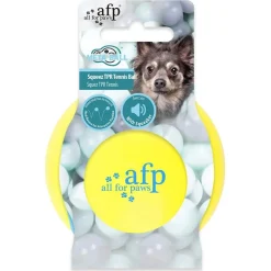 All For Paws Squeeze Tennis Ball - Hondenspeelgoed - Ø6.3 cm Geel