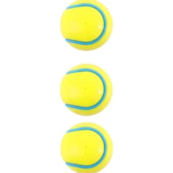 All For Paws Squeeze Tpr Tennis Ball 3 Pack - Hondenspeelgoed - Ø6.3 cm Geel Blauw