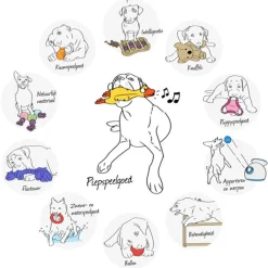 All For Paws Ultrasonic Giraf - Hondenspeelgoed - 23.5x17x8.5 cm Bruin