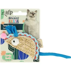 All For Paws Whisker Fiesta Taco Mouse - Kattenspeelgoed - 9x5x9.5 cm Multi-Color