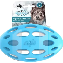 All For Paws Wiggle Holey Roller M - Hondenspeelgoed - Ø7x11.5 cm Blauw