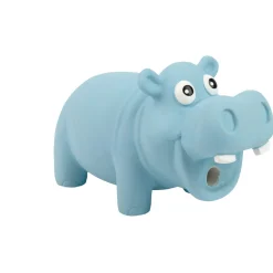 All For Paws Zootex Hector The Hippo - Hondenspeelgoed - 16x5.5x7 cm Blauw S