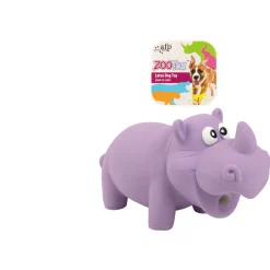All For Paws Zootex Reginald The Rhino - Hondenspeelgoed - 15x6x8 cm Paars S