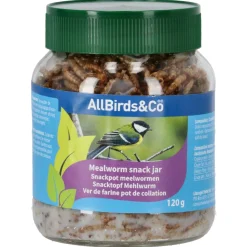 Allbirds&Co Snackpot Meelwormen - Tuinvogelvoer - Meelworm 120 g