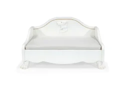 Anaiza Design Hondensofa Lulu Met 22 Karaats Bladgoud - Hondenbank - 50.5x63x35 cm Wit Goud