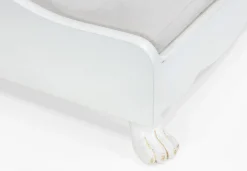 Anaiza Design Hondensofa Lulu Met 22 Karaats Bladgoud - Hondenbank - 50.5x63x35 cm Wit Goud