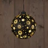 Anna's Collection Glasbal Kosmos - Kerstverlichting - Ø15 cm Zwart Goud