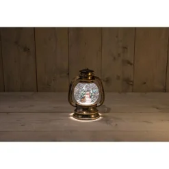 Anna's Collection Lantaarn Met Sneeuwman - Kerstverlichting - 15x15x21 cm Warm Wit