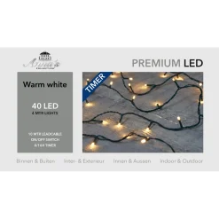 Anna's Collection Led Verlichting Met Trafo - Kerstverlichting - 8 cm Warm Wit 80 Led