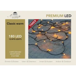 Anna's Collection Led Verlichting Met Trafo - Kerstverlichting - 18 m Classic Warm 180 Led