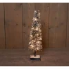 Anna's Collection Rotan Boom Zwart/Sneeuw - Kerstverlichting - 60 cm Warm Wit 20 led