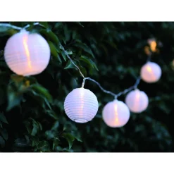 Anna's Collection Solar Lampionnen - Lichtsnoer - Wit 10 Lampjes