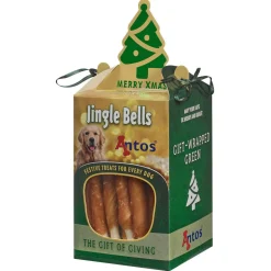 Antos Christmas Snack Box - Hondensnacks - Kip Rund Varken 13 cm 375 g
