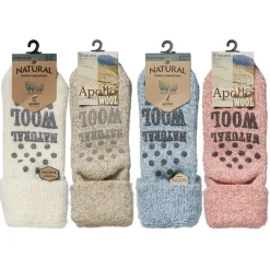 Apollo Dames Huissok Wol Anti-Slip - Sokken - Assorti Light Ass. 35/38-39/42