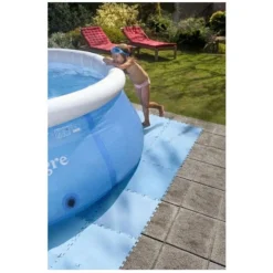 Aqua-Fun Zwembad Ondertegels - Grondzeilen - 50x50x0.4 cm Blauw 8 stuks