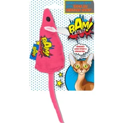 Bam! Catnip Muis - Kattenspeelgoed - Roze per stuk