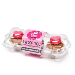 Barking Bakery I Woof You Valentines Mini Iced Trios - Hondensnacks - 3 stuks