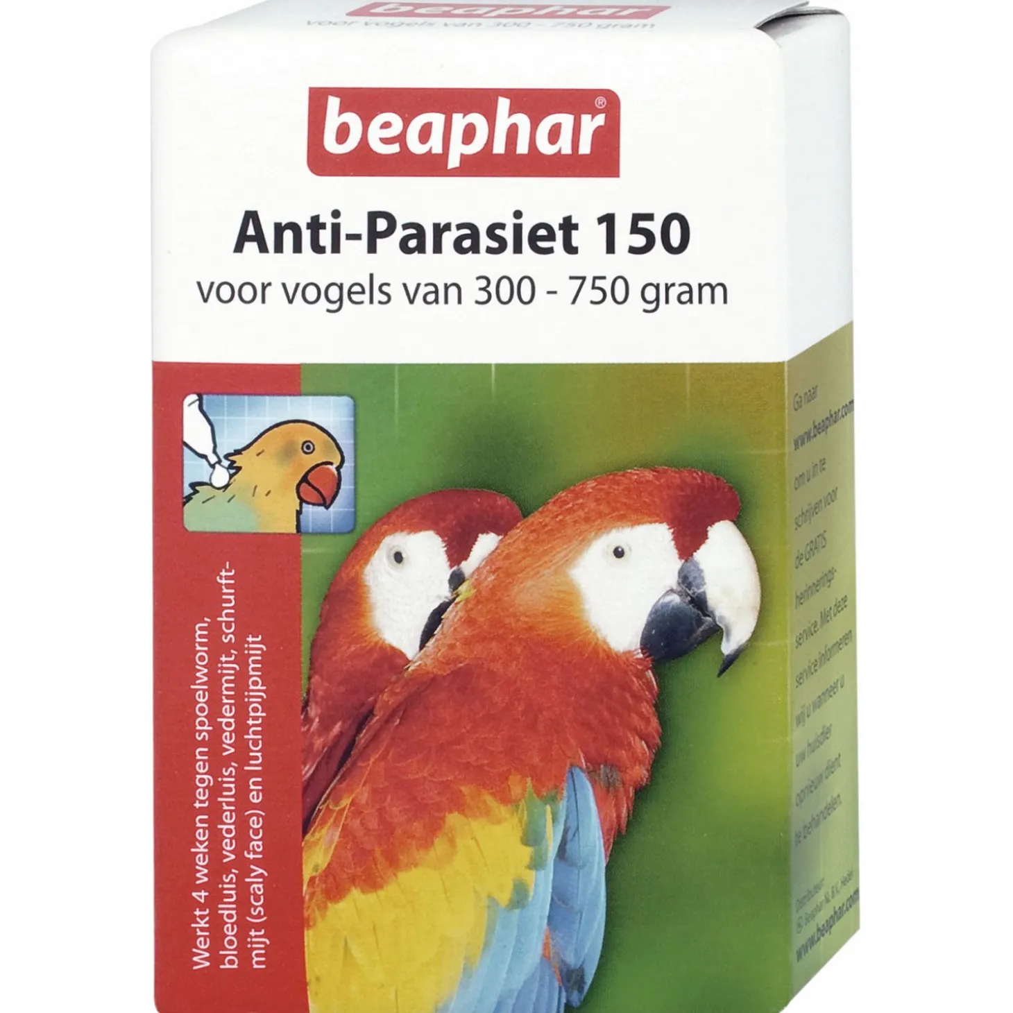 Beaphar Anti-Parasiet 150 Vogel - Vogelapotheek - 2 pip Van 300 G