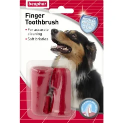 Beaphar Vingertandenborstel - Gebitsverzorging - 10x15x2.1 cm 2 stuks