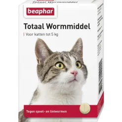 Beaphar Wormmiddel Totaal Kat - Anti wormenmiddel - 10 stuks < 5 Kg