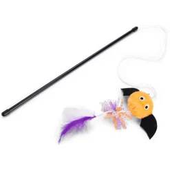 Beeztees Halloween Kattenhengel Vleermuis - Kattenspeelgoed - 42x7 cm Assorti